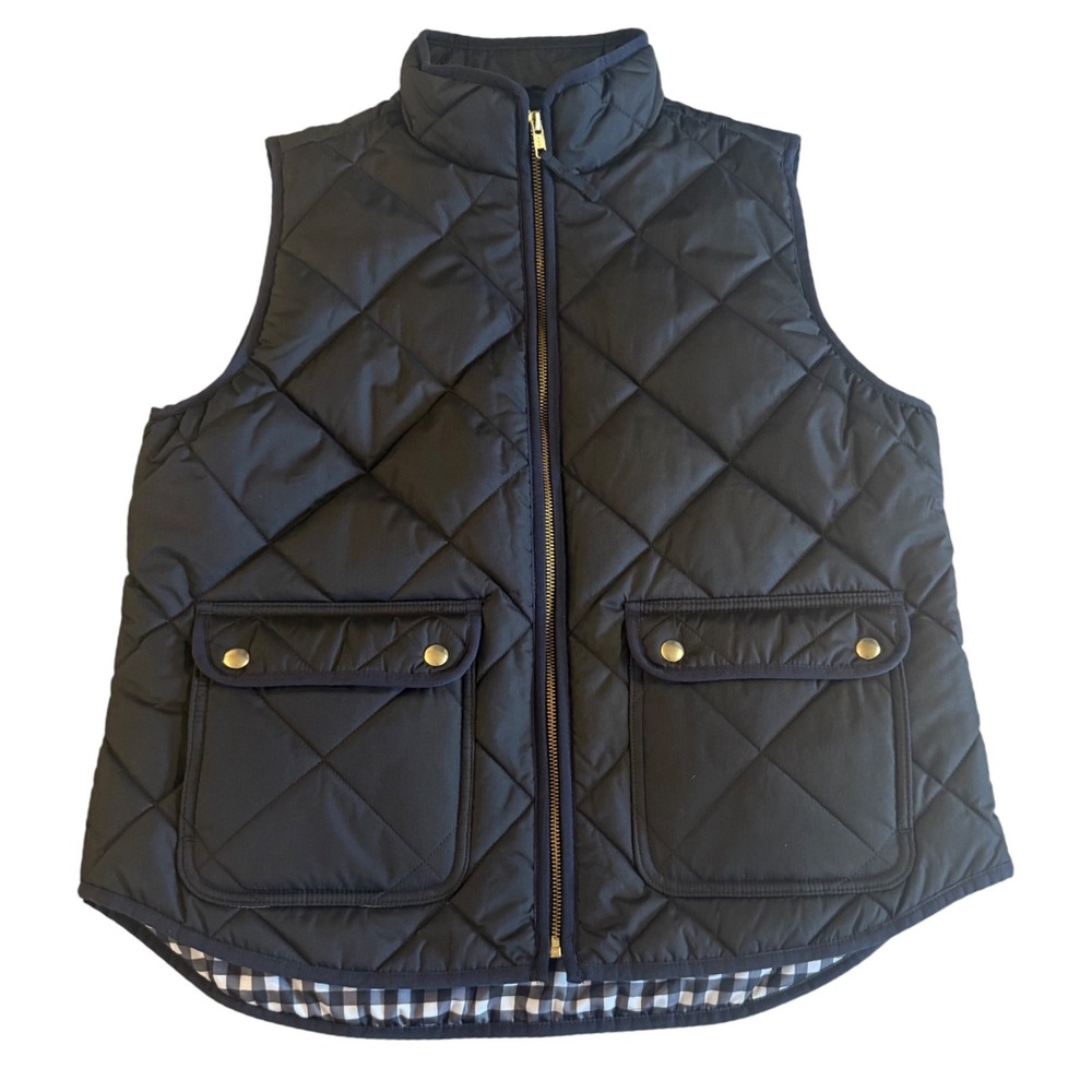 J. Crew Navy Quilted Vest